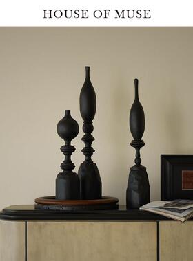 缪斯家 玄凌 印度进口芒果木覆古摆件客厅办公室实木中古装饰品