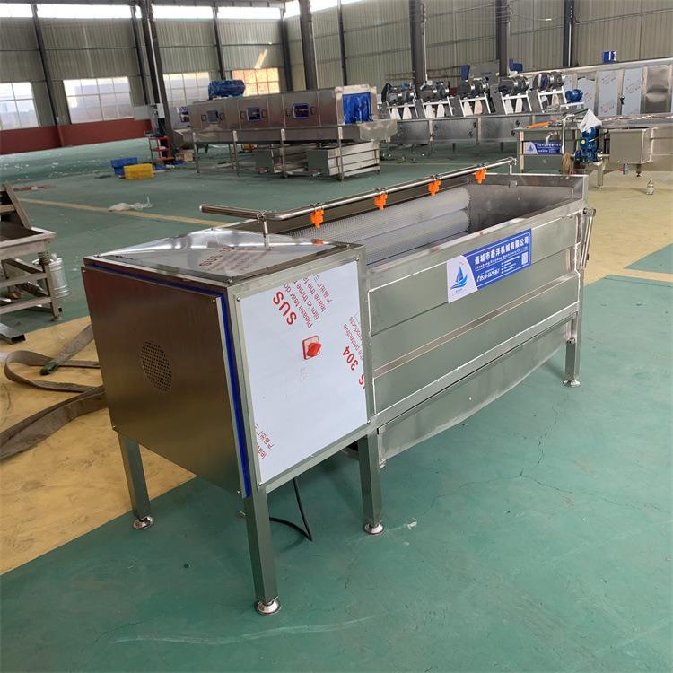 不锈钢茯苓毛辊去皮清洗机 净菜加工地瓜洗皮机 姜根清洗设备