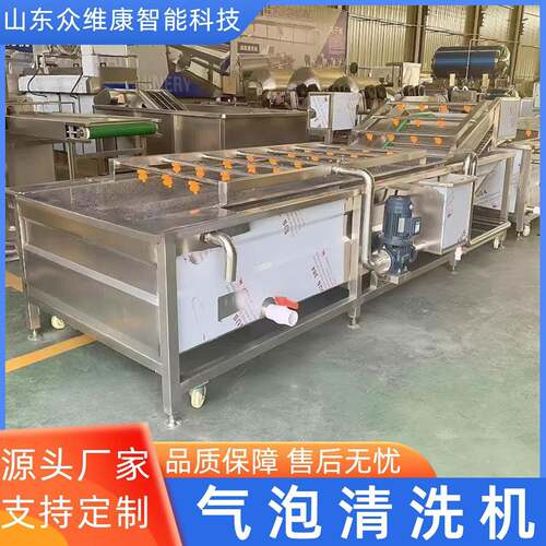 杏鲍菇平菇气泡清洗机配菜包原料食材清洗机电商生鲜仓洗菜机