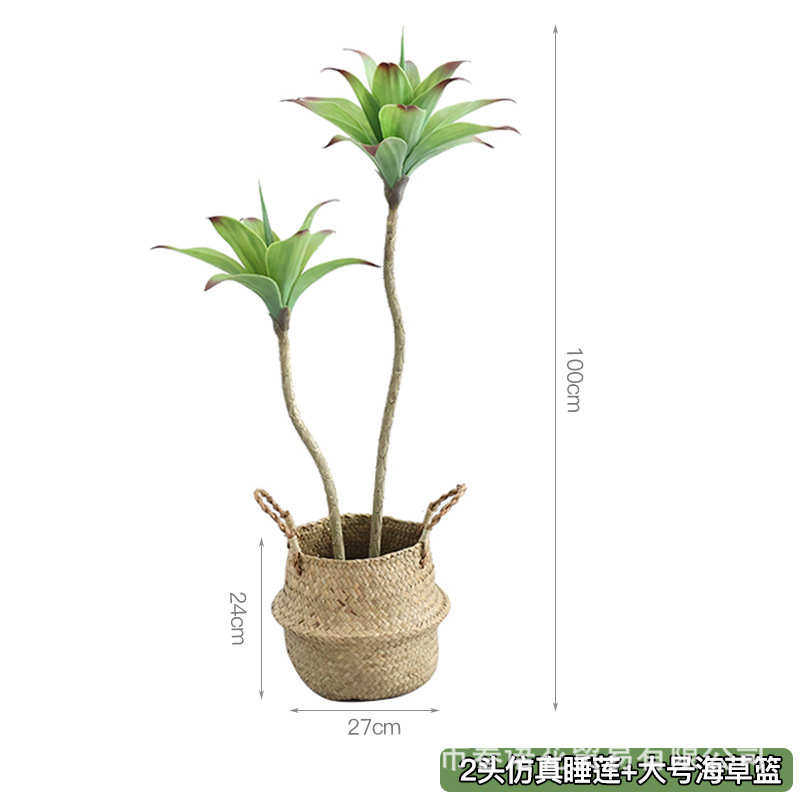 植物大型树假植室内落地造景装饰睡莲仿真绿橱窗盆栽仿生客厅北欧