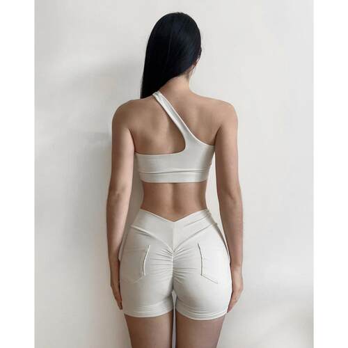 Fitness suit for women's buttocks, single shoulder high