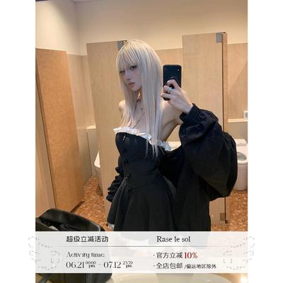 Rase le sol‘Ballet Hymn’黑色抹胸连衣裙蛋糕蓬蓬裙生日礼服裙