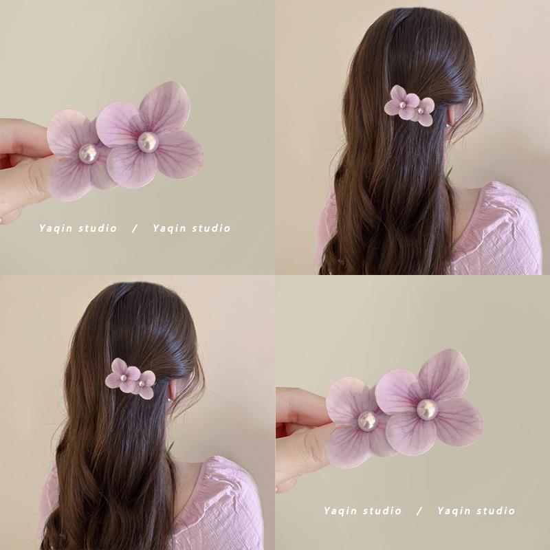 迷雾紫色！紫色蝴蝶兰花朵发夹！