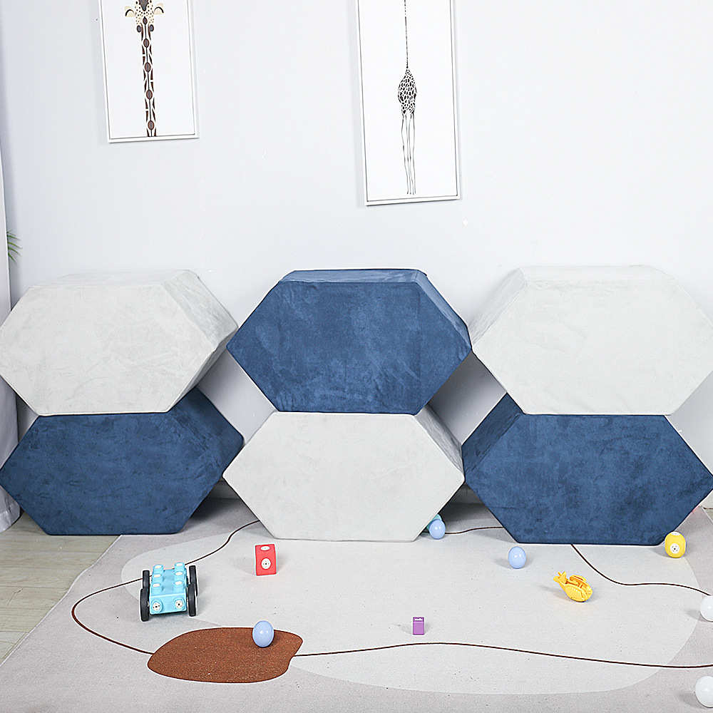 菱形可折叠组合沙发垫创意坐垫件套可压缩智力六儿童