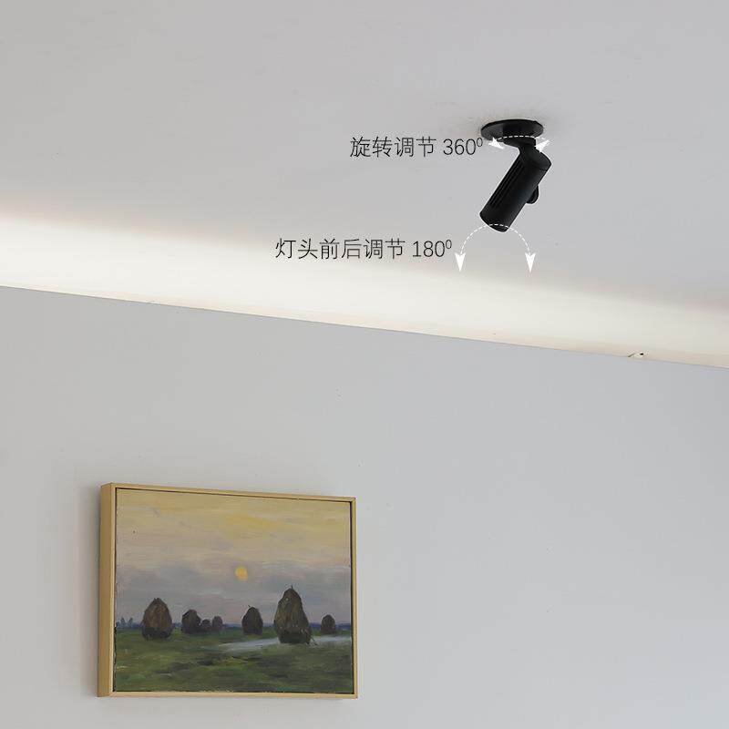 LED长筒射灯Ra95显指嵌入式和明装天花灯360旋转角度可调洗墙灯