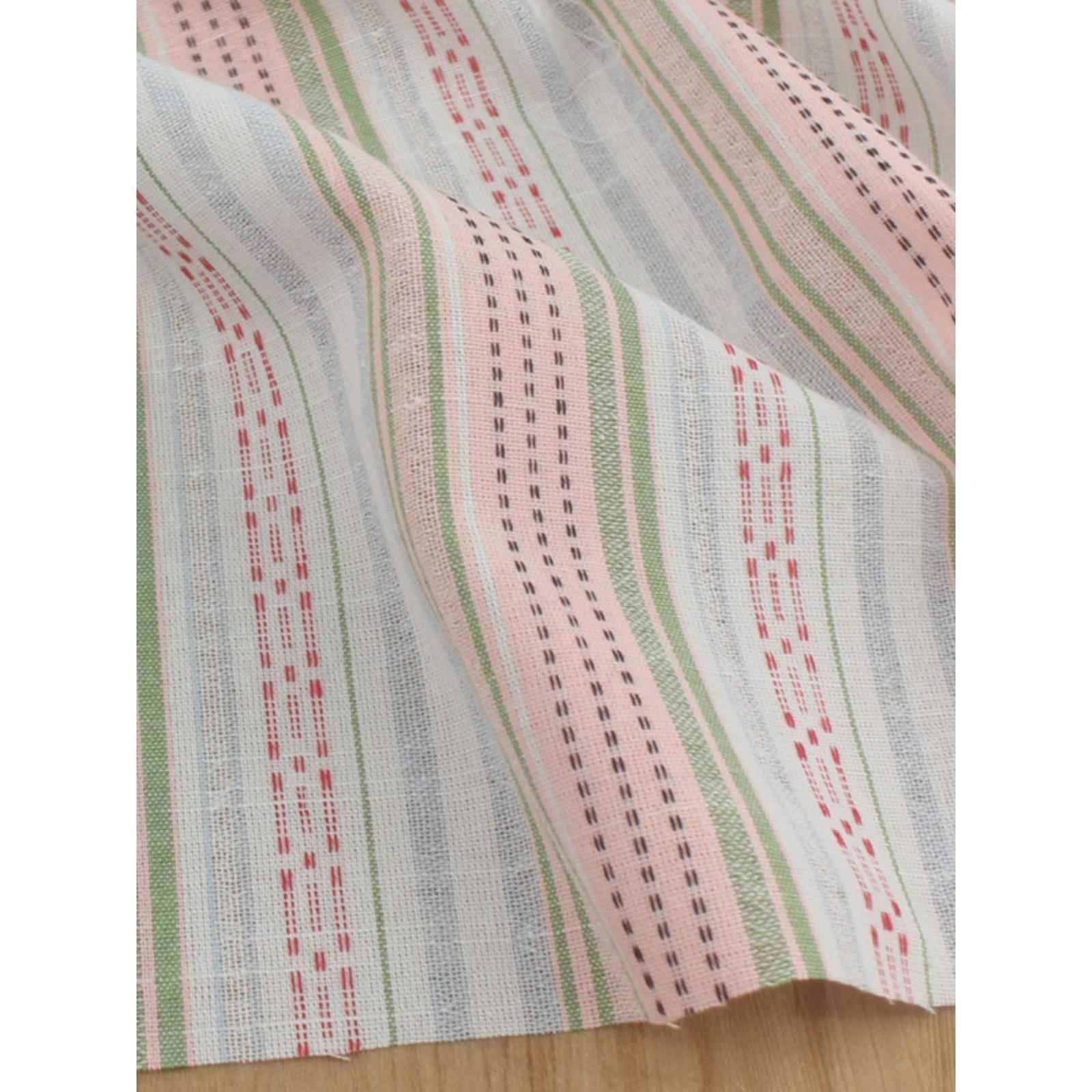 彷亚麻细软提花条纹民族服装上衣裙子台布窗帘手工织物