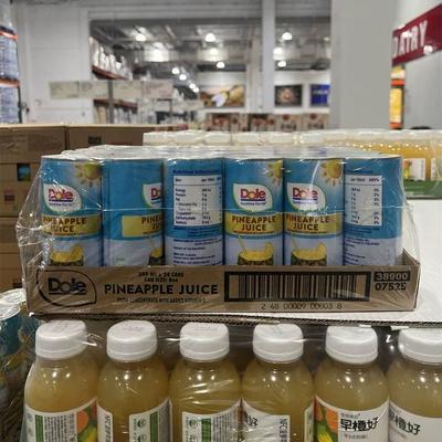 Costco开市客代购菲律宾进口都乐dole菠萝汁饮料240ML 休闲好喝