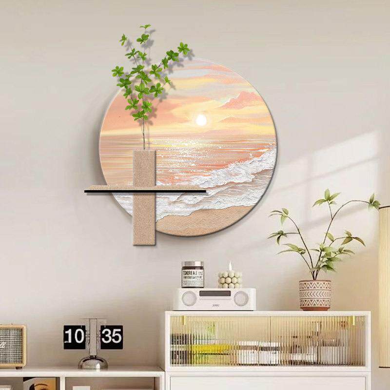 CS-019奶油风餐厅装饰画过道玄关风景立体客厅饭厅墙挂画餐厅画