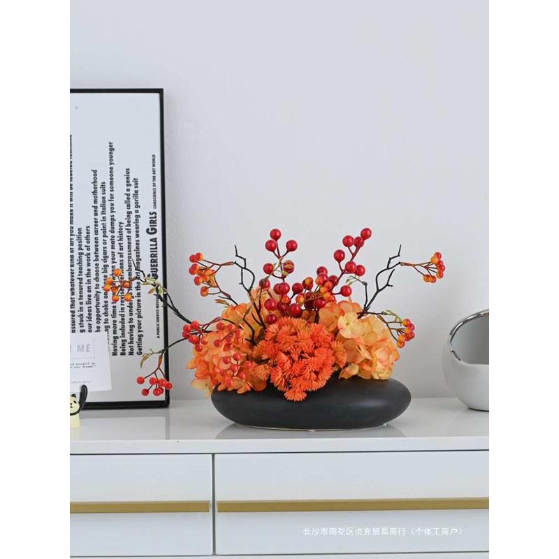 仿真花假花摆设轻奢高端客厅餐桌花摆花高级装饰品插花花艺摆件