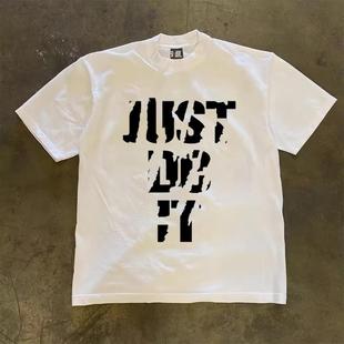 中性户外夏季 潮流时尚 休闲宽松透气圆领半袖 纯棉T恤短袖 落肩 男士