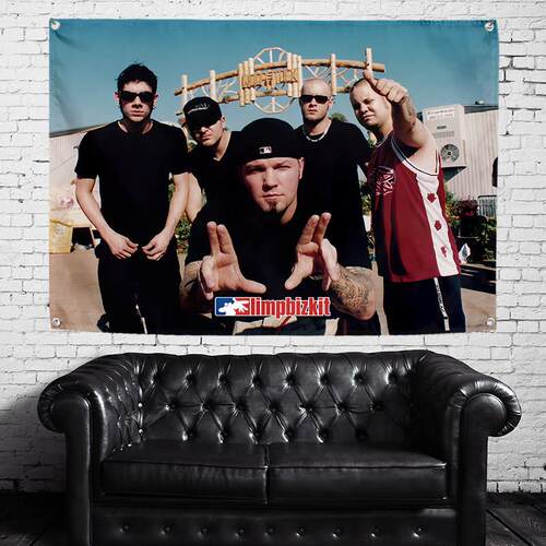 Limp Bizkit 软饼干摇滚乐队挂布酒吧音乐装饰背景布寝室床头墙布