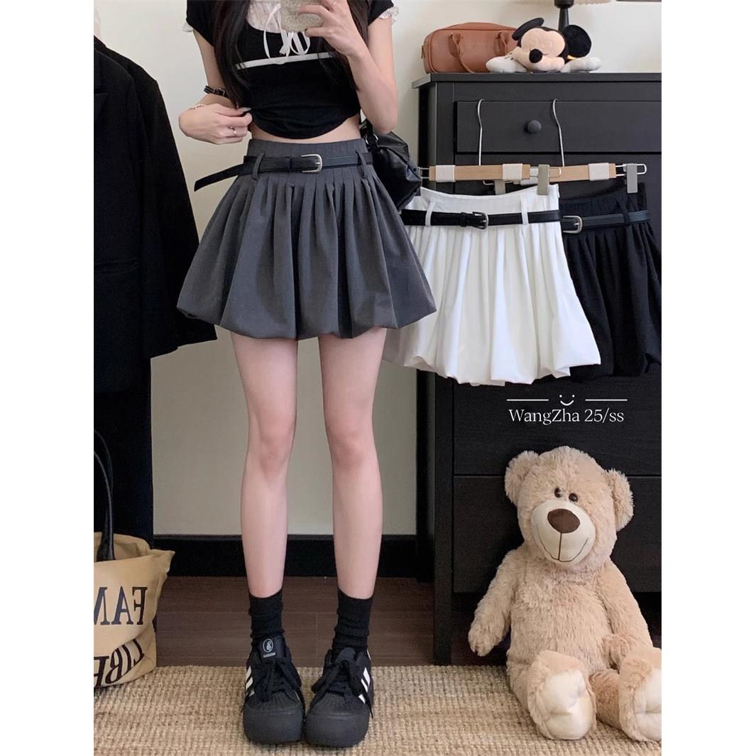 韩国正品EGG JRG韩系蓬蓬半身裙子女2025新款设计感减龄花苞短裙