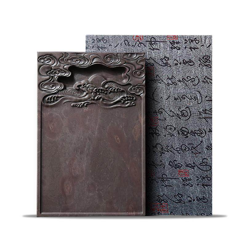 高档国家非物文化遗产 肇精庆端质砚砚台《乘风破浪》8寸宋坑砚