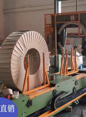 江苏无锡窄铜BDE带绕缠包装机立打式铜条缠绕包金机属带缠绕打包