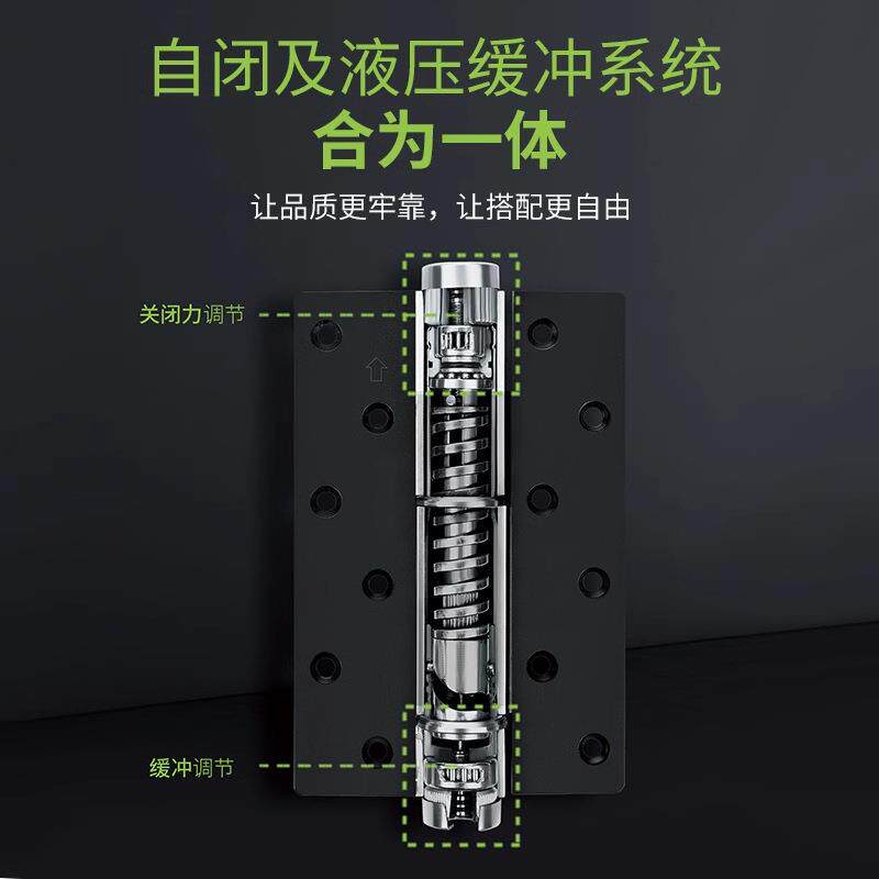 隐形门合页AE型液压缓冲阻尼静音闭门器通用型木门铰链子母免开槽