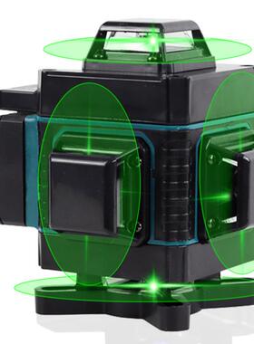 高精度准水平仪数蓝色1光6线＋三脚架4HXQD绿自动打显线铺地贴砖