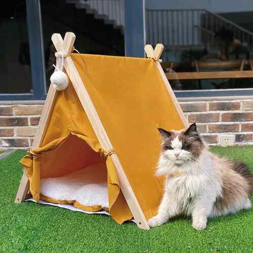 高档猫咪猫帐猫篷猫窝四季通用夏季凉窝半封闭式猫窝用床品屋宠物