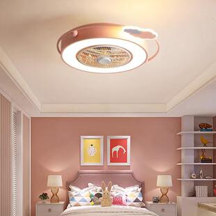 儿童房风扇灯哈喽kitty爱心温馨可爱卧室灯调光男孩女孩led吸顶灯