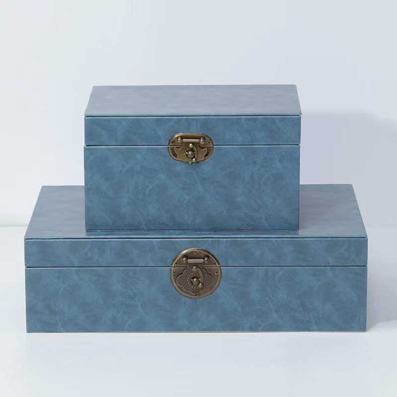 现代简约新中式卧室装饰盒摆件样板房衣帽间收纳复古首饰盒装饰品,收纳整理,口红收纳包/盒/袋,淘宝优惠券,粉丝福利购,淘宝优惠卷