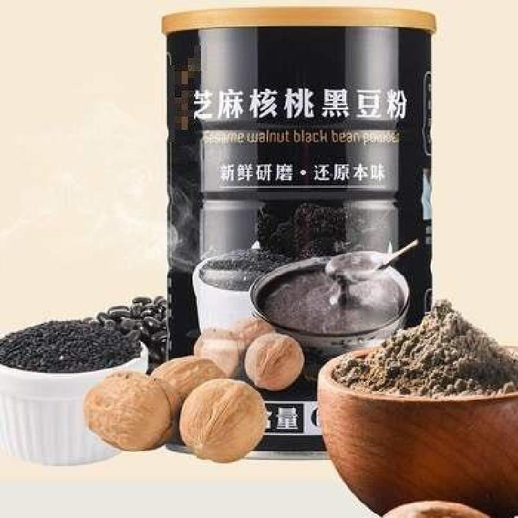 黑之麻胡芝麻黑芝麻糊和核桃粉可冲泡的营养早餐