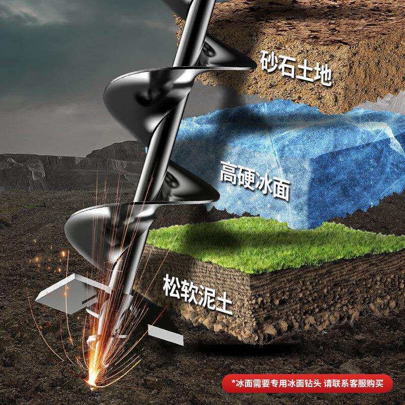 地钻挖坑机小型汽油农用钻土打洞机钻孔水泥柱打桩栽树施肥种植机