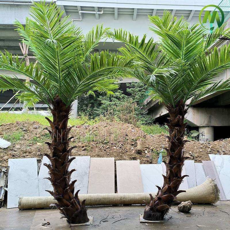 厂家直供公园商场室内外装饰园林造景老人葵人字皮仿真保鲜棕榈树