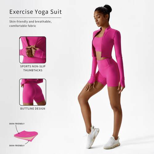 Z 35177 Cloud Yoga Set 云感瑜伽三件套跨境速卖通外