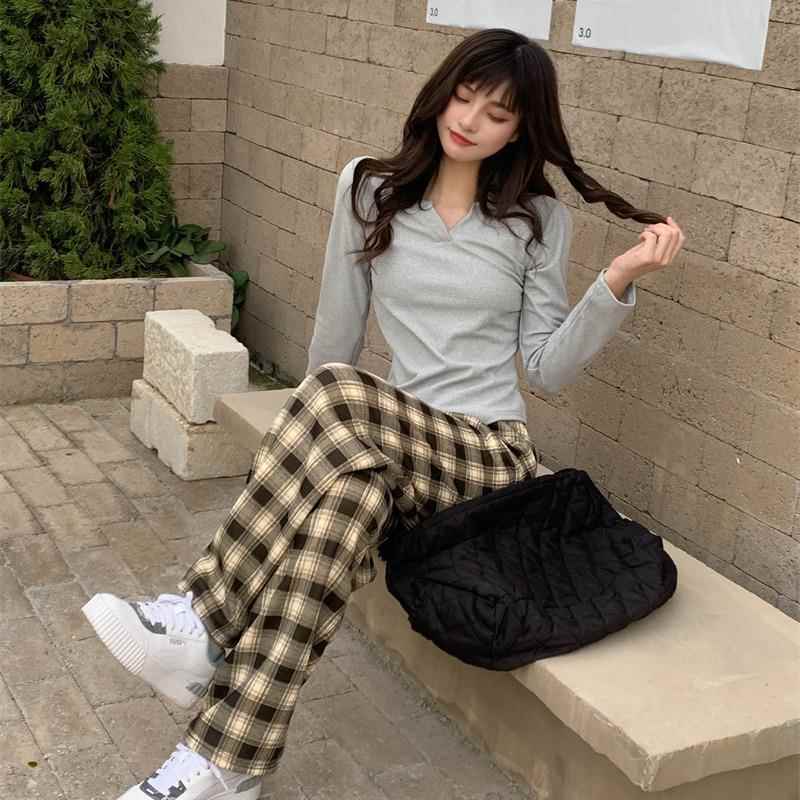 warm thickened high Plush pants pants lambskin loose for