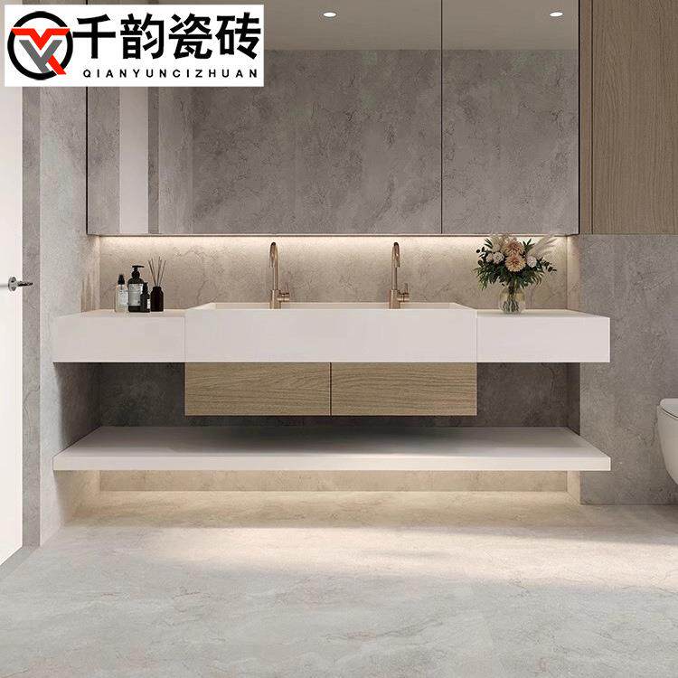 微水泥瓷砖750x1500客餐厅厨卫民宿连锁店墙地砖设计师别墅工程砖