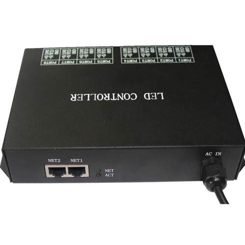 H801RC LED全彩控制器,LED景观亮化 联机控制器,八口分控控制器