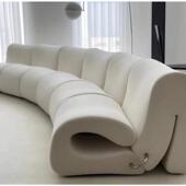 镂空沙发 创意酒店客厅洽淡室弧形法式 意式 极简水波沙发设计师个性