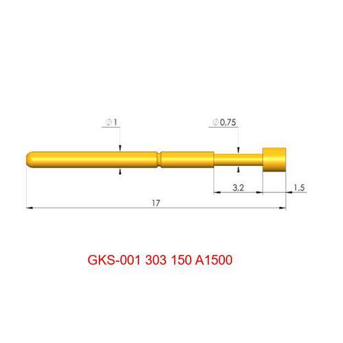 GKS-001 303/306 150 A1500测试探针 INGUN英冈探针 弹簧顶针