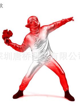 班克西扔花男孩摆件创意轻奢客厅艺术人物雕塑家居装饰品