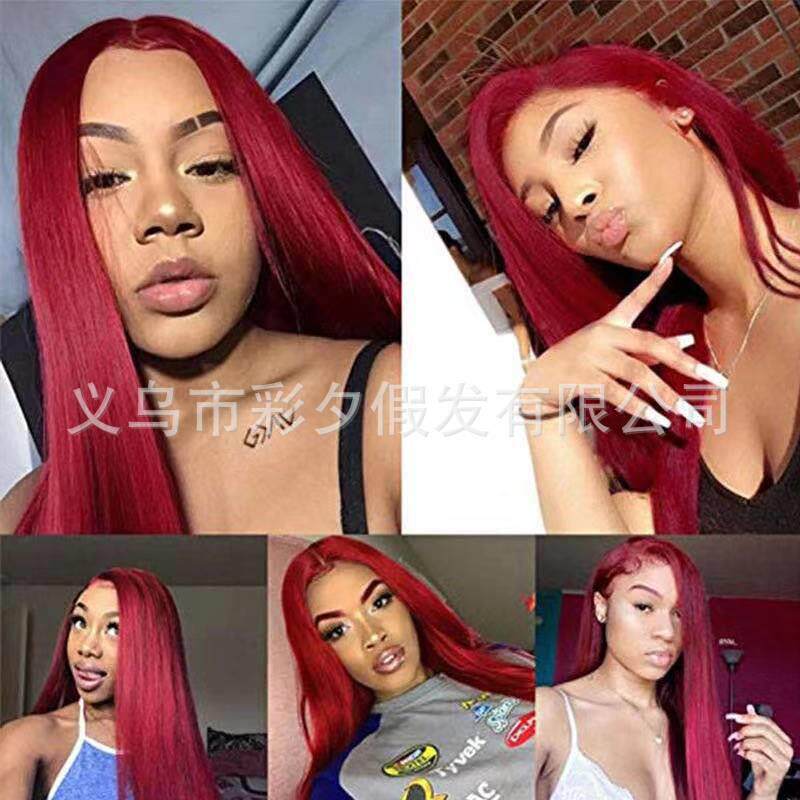 新款直销新品假发女亚马逊欧美假发 女 wig 多色中长直发头发化纤
