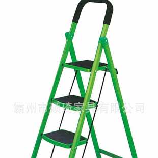 加厚铝合金踏板梯 D型不锈钢折叠梯 霸州四步家用梯子 家用人字梯