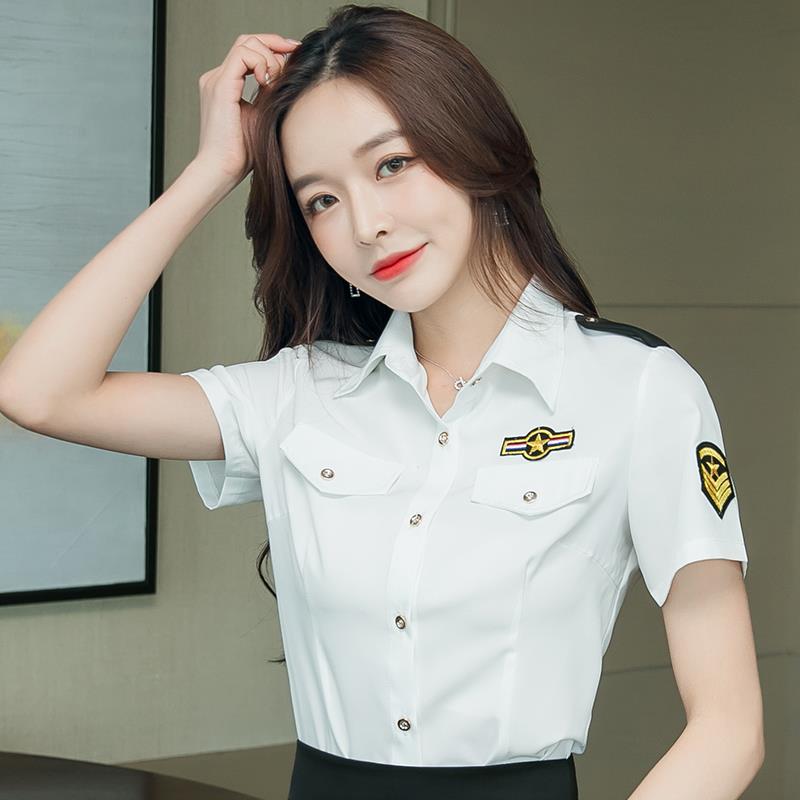 高档足浴技身师姐服新款衬衣空制服修美容院摩spa工作服按足疗工