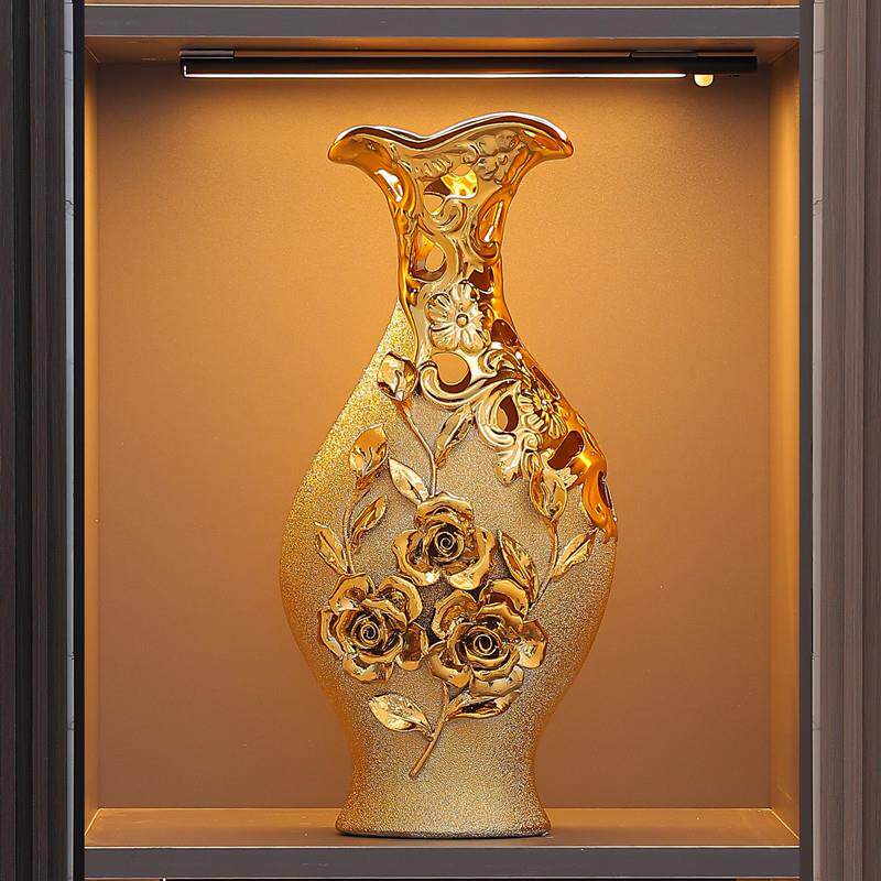 欧式餐桌花瓶摆件插花客厅装饰玄关办公室酒店陶瓷摆设高档工艺品