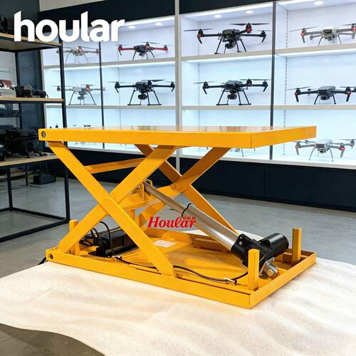 hoular小型无人机机巢升降机100kg电动推杆升降平台无人机平台