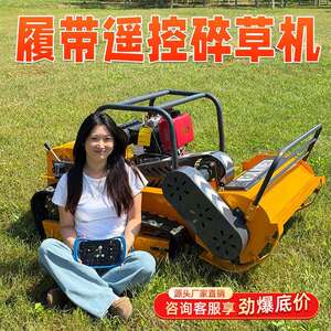 艾维亚无线遥控碎草机 果园开荒碎草除草机草坪修剪 履带式碎草机