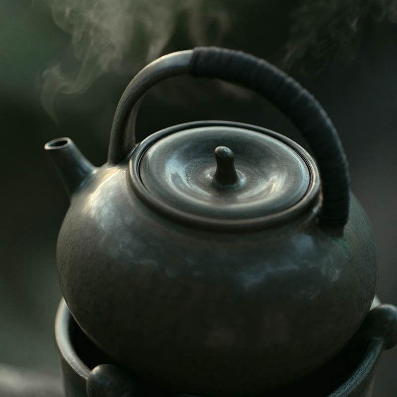梵汝 全手工陶壶手工藤编提梁电陶炉烧水壶煮茶壶家用茶道配件
