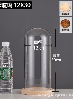 永生花玻璃罩展示盒永生花玻璃罩防尘罩景观手办客厅容器玫瑰积木