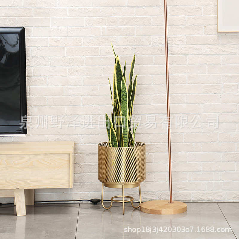奢简约艺客厅植物落地北欧花架卧室花盆轻架装饰铁架花架镂空架子