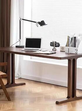 现代厅简约实木家UQN用客书桌公室公桌工作办台大长办桌学习桌会