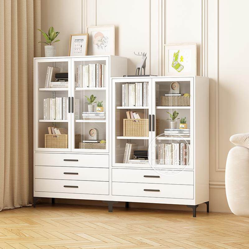 钢制带抽屉书柜办公室玻璃门桌边矮柜铁皮收纳文件柜展示柜置物柜,商业/办公家具,文件柜,淘宝优惠券,粉丝福利购,淘宝优惠卷