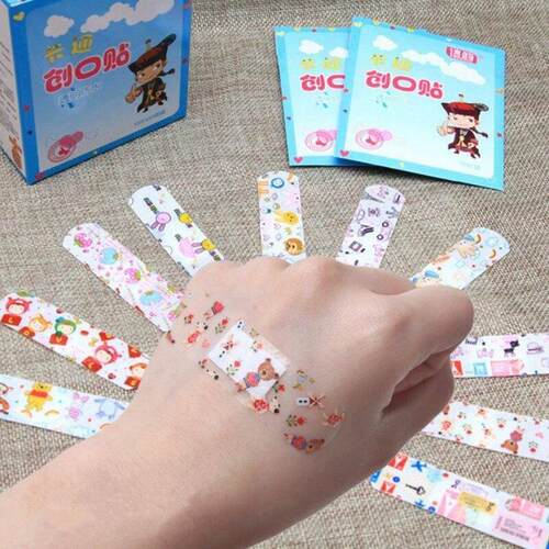 100pcs Waterproof Breathable Band Aid Cute Cartoon BandAids