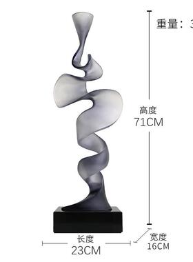 飘带《行桌档面雕摆件透树脂摆件客厅电视柜办公室桌面塑高工明艺