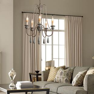 复古木艺吊灯式 乡村卧室 宿客蜡厅餐厅烛灯美玄关民中古742风法式