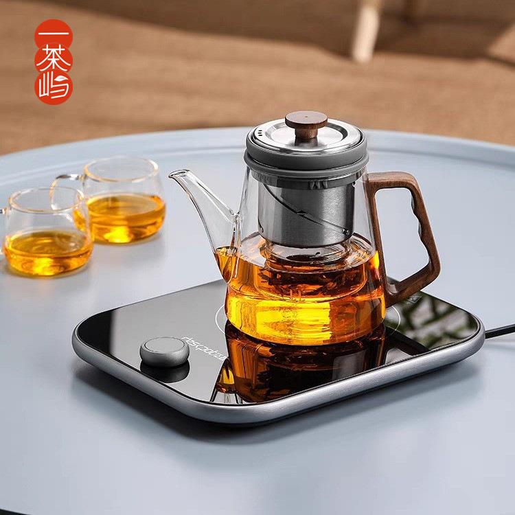 顶壶旋转升降飘逸杯泡茶壶全玻璃内胆煮茶器家用过滤茶水分离茶具