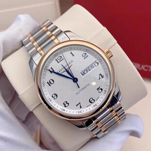 特价 浪琴名匠系列18K金自动机械38.5双历男表L2.755.5.79.7 9.8新