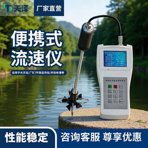 便携式流速仪手持式水流测速仪多普勒水流测速仪便携式流速流量仪